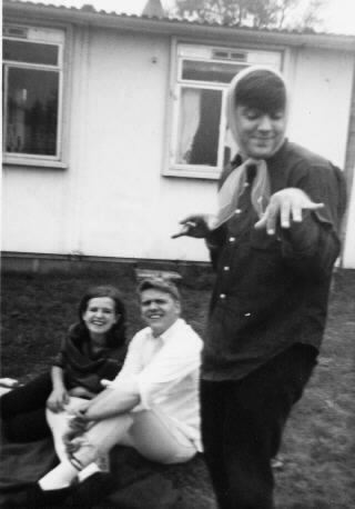 Mickey being silly, with Jodine Hanson ('69) and her husband Dwight in the background
